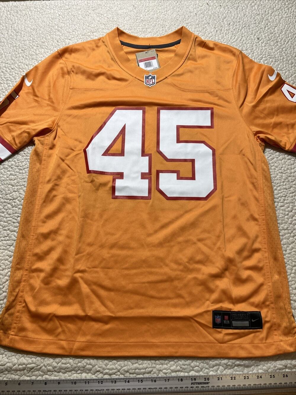 Nike Men’s Devin White FUSE Limited Creamsicle Tampa Bay Bucs Jersey Large L NFL